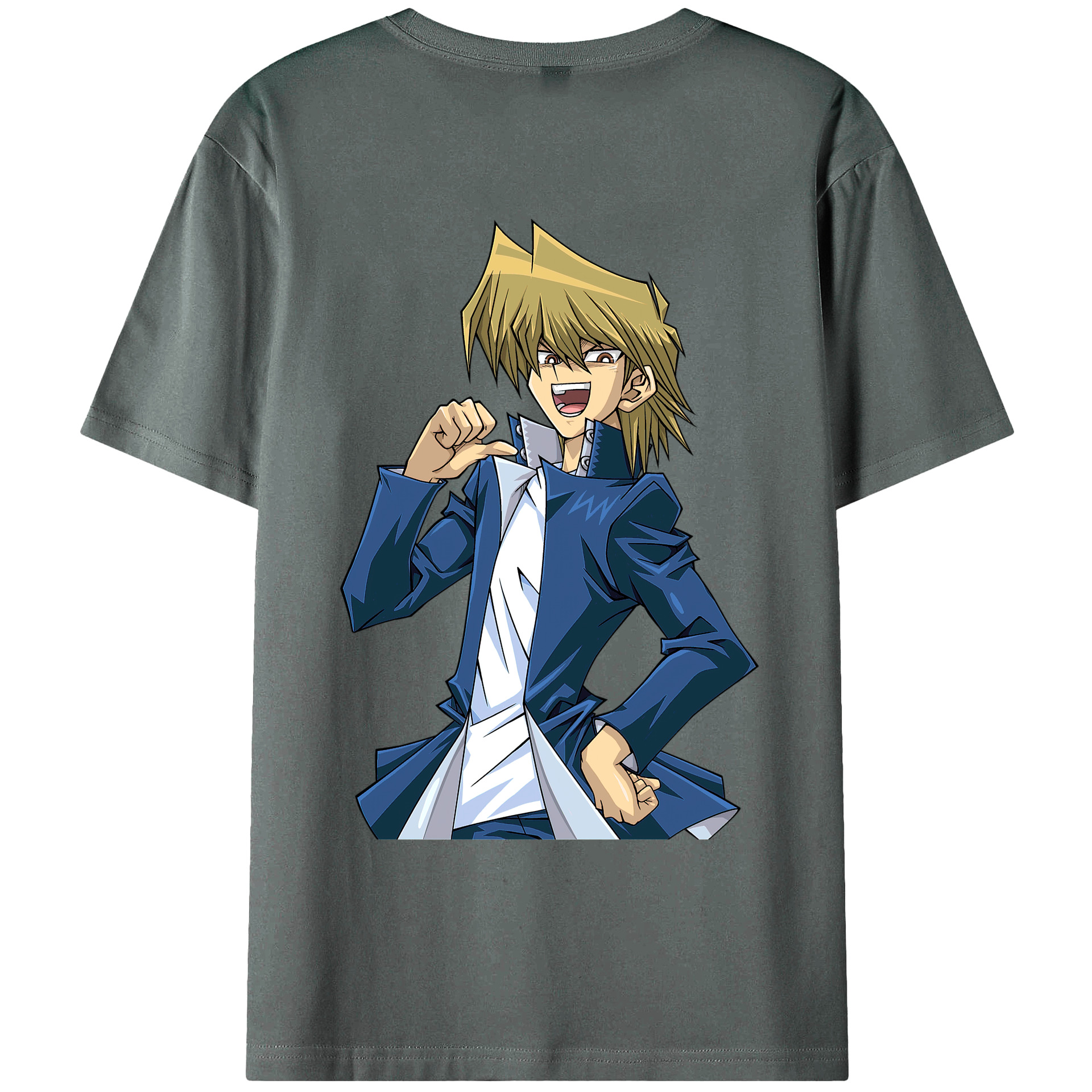 （画像用） 遊☆戯☆王 Yu-Gi-Oh! 綿100％ メンズ半袖Tシャツ（バックプリント） 通気性